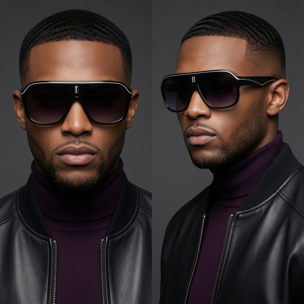 Men Sunglasses Hip Hop Beach Holiday Street Style UV400 Enhance Sharp Appearance